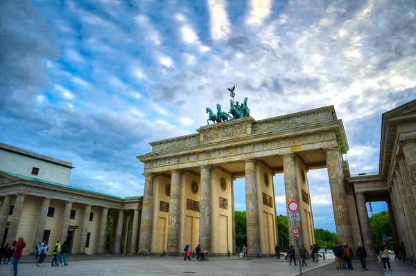 Berlin Germany May 2019 Brandenburg Gate Sunset Located Pariser Platz — Stock Photo, Image