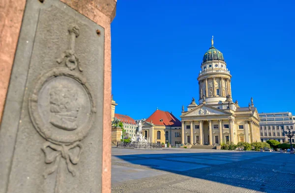 Berlin Gendarmenmarkt Meydanında Bulunan Kiliseler Almanya — Stok fotoğraf