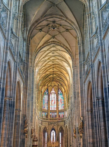 Praga República Checa Mayo 2019 Interior Catedral San Vito Dentro — Foto de Stock