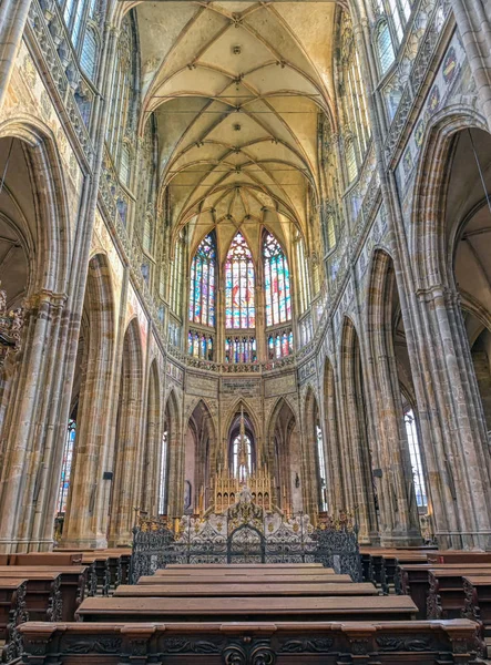 Praga República Checa Mayo 2019 Interior Catedral San Vito Dentro — Foto de Stock