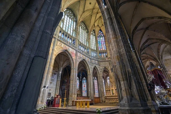 Praga República Checa Mayo 2019 Interior Catedral San Vito Dentro — Foto de Stock