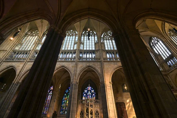 Prag Tschechische Republik Mai 2019 Das Innere Der Vitus Kathedrale — Stockfoto