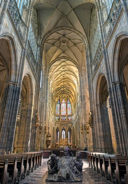 Praga República Checa Mayo 2019 Interior Catedral San Vito Dentro — Foto de Stock