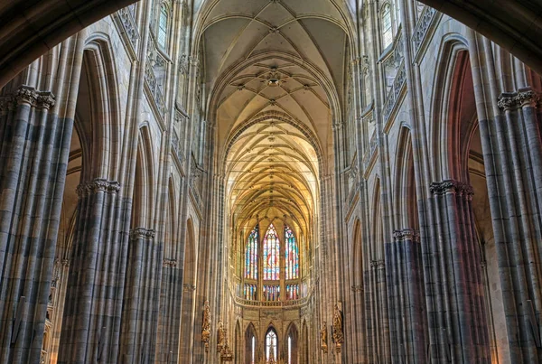 Praga República Checa Maio 2019 Interior Catedral São Vito Dentro — Fotografia de Stock