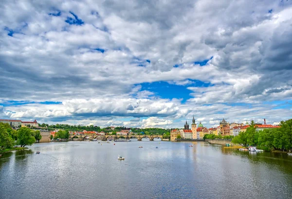 View Old Town Prague Charles Bridge Vltava River Prague Czech — Stock Photo, Image