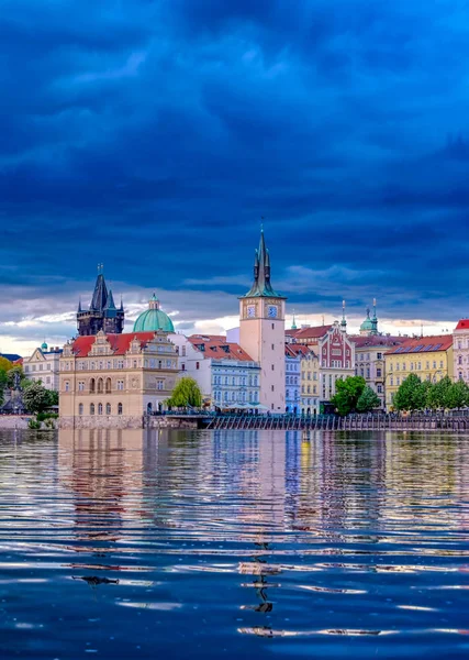 Vue Vieille Ville Prague Pont Charles Sur Rivière Vltava Prague — Photo