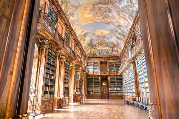 Prag Tjeckien Maj 2019 Biblioteket Vid Strahov Kloster Beläget Strahov — Stockfoto