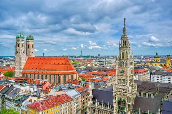 Frauenkirche Catedral Nossa Senhora Localizada Munique Baviera Alemanha — Fotografia de Stock