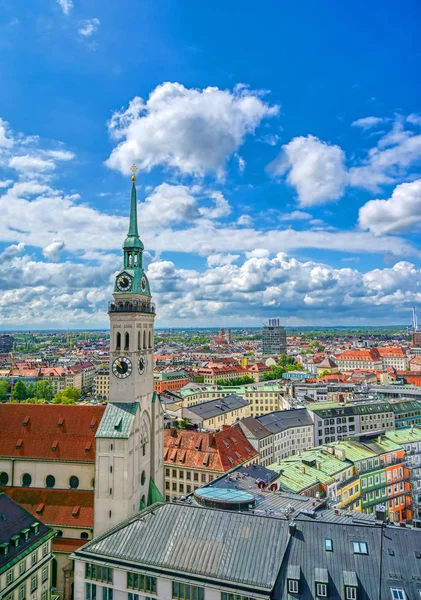 Szent Péter Templom Marienplatz Münchenben Németországban — Stock Fotó