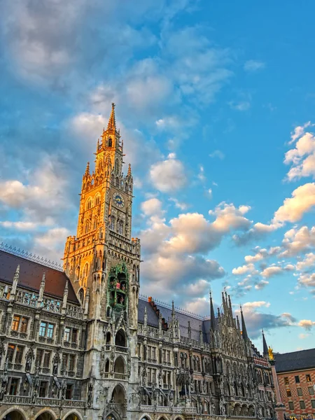 New Town Hall Localizado Marienplatz Munique Alemanha — Fotografia de Stock