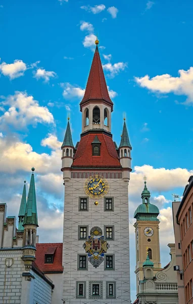 Stará Radnice Nachází Marienplatz Mnichově Německo — Stock fotografie