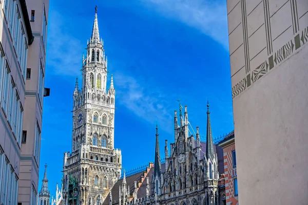 New Town Hall Localizado Marienplatz Munique Alemanha — Fotografia de Stock