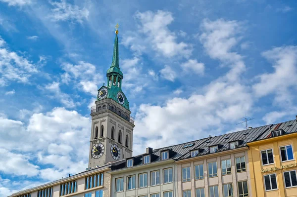 Peter Kilisesi Münih Almanya Marienplatz Bulunmaktadır — Stok fotoğraf