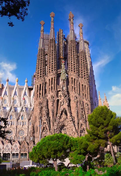 Barcelona Spanyolország Június 2019 Cathedral Sagrada Familia Antonio Gaudi Építész — Stock Fotó