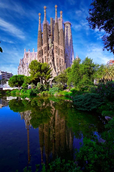 Barcelona Spanyolország Június 2019 Cathedral Sagrada Familia Antonio Gaudi Építész — Stock Fotó