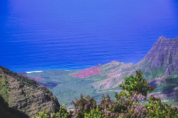 Die Napali Küste Entlang Des Pazifischen Ozeans Auf Kauai Hawaii — Stockfoto