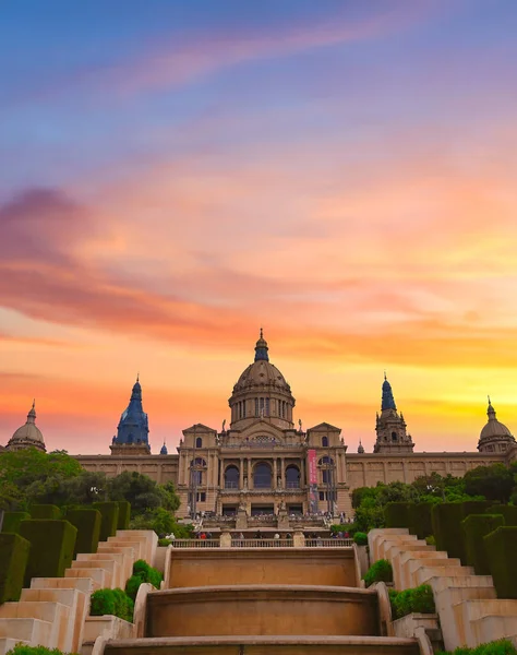 Ιουνίου 2019 Βαρκελώνη Ισπανία Palau Nacional National Palace Located Mount — Φωτογραφία Αρχείου