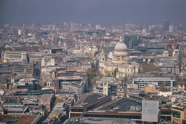 Luchtfoto Van Londen Verenigd Koninkrijk Langs Theems — Stockfoto