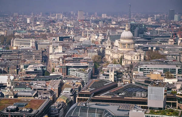 Luchtfoto Van Londen Verenigd Koninkrijk Langs Theems — Stockfoto