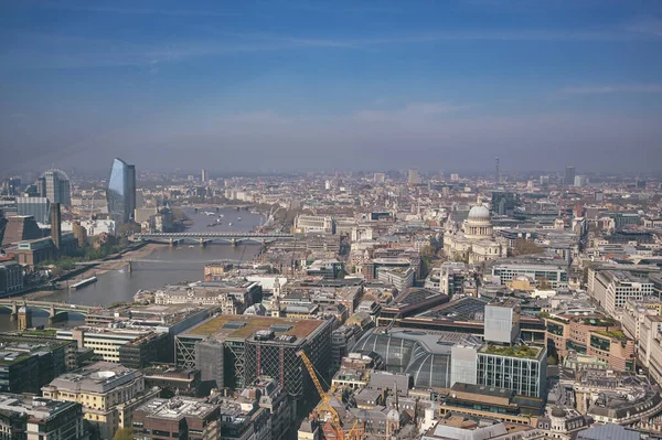 Luchtfoto Van Londen Verenigd Koninkrijk Langs Theems — Stockfoto