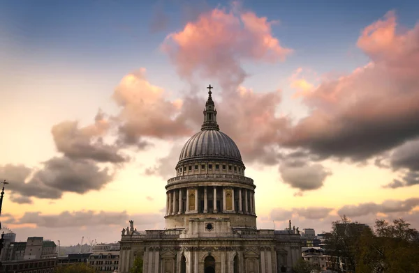 Abenddämmerung Über Der Paul Cathedral Zentrum Von London Großbritannien — Stockfoto