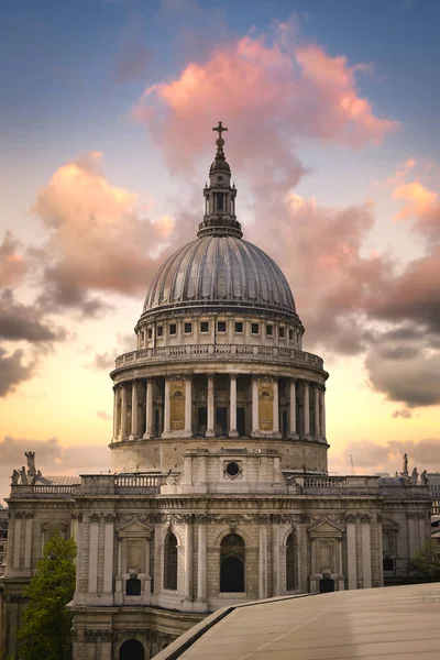 Schemering Boven Paul Cathedral Centraal Londen Verenigd Koninkrijk — Stockfoto