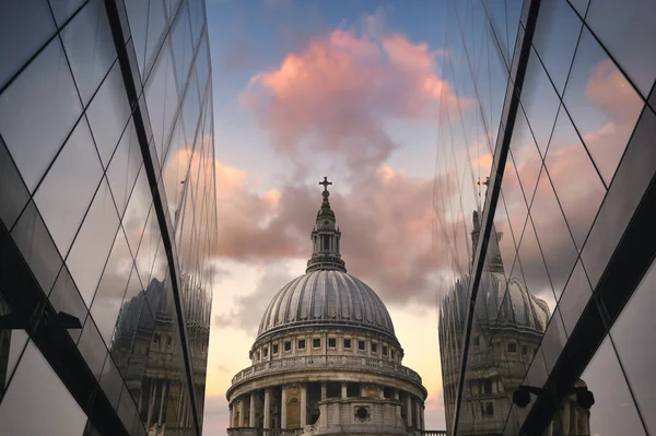 Crepuscolo Sulla Cattedrale Paul Nel Centro Londra Regno Unito — Foto Stock