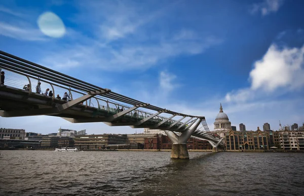 View River Thames Paul Cathedral Skyline London — Stock Photo, Image