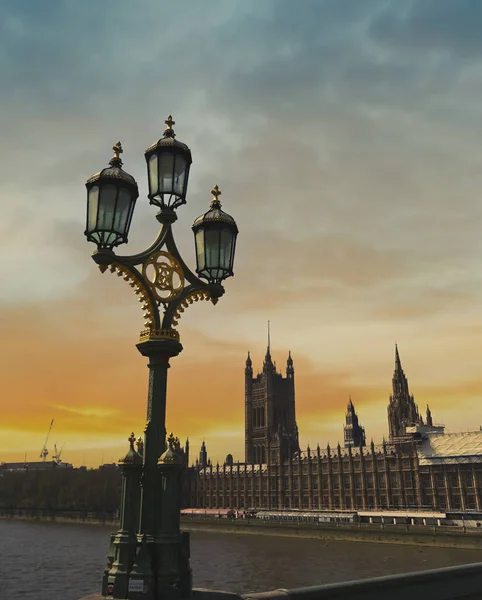 Palácio Westminster Longo Das Margens Tamisa Centro Londres Reino Unido — Fotografia de Stock