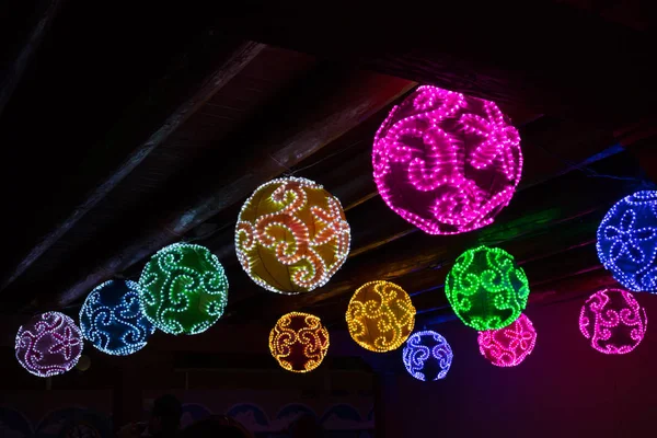 Linternas Seda Arte Tradicional Chino Celebra Año Nuevo Chino Hecho — Foto de Stock