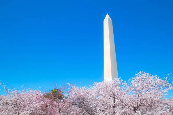 Washington, DC, Verenigde Staten-1 april 2019: Washington Monument, tijdens — Stockfoto