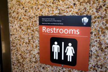 Washington alışveriş merkezi rmale kadın unisex tuvalet işareti 