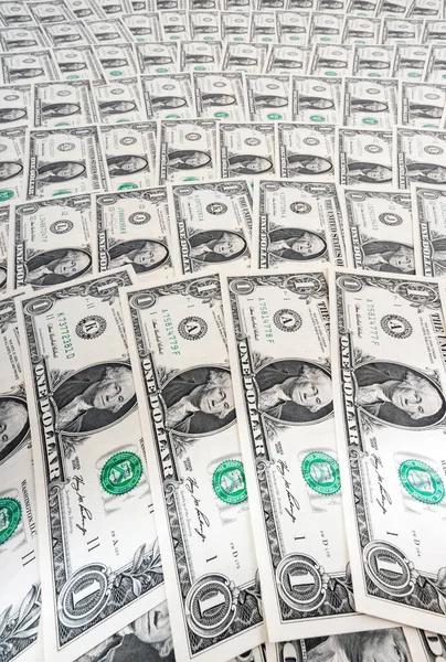 Jeden Dolar Rachunki Usa Wzór Tła Waluty — Zdjęcie stockowe
