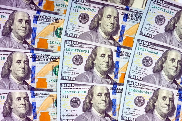 Vijftig Dollar Biljetten Achtergrond Amerikaanse Valuta — Stockfoto