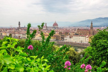 Italya 'da Toskana Floransa panoramik görünümü