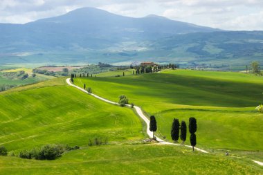 Pienza yakınlarındaki Val di Orcia içinde Toskana gladyatör film sahne