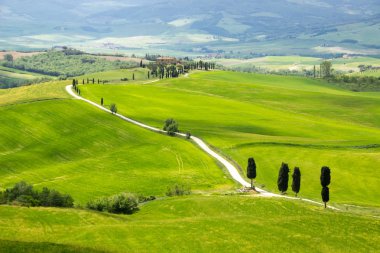 Pienza yakınlarındaki Val di Orcia içinde Toskana gladyatör film sahne