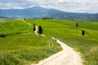 Pienza yakınlarındaki Val di Orcia içinde Toskana gladyatör film sahne