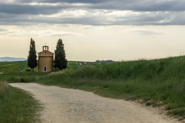 Şapel Val di Orcia Pienza yakınındaki Toskana 