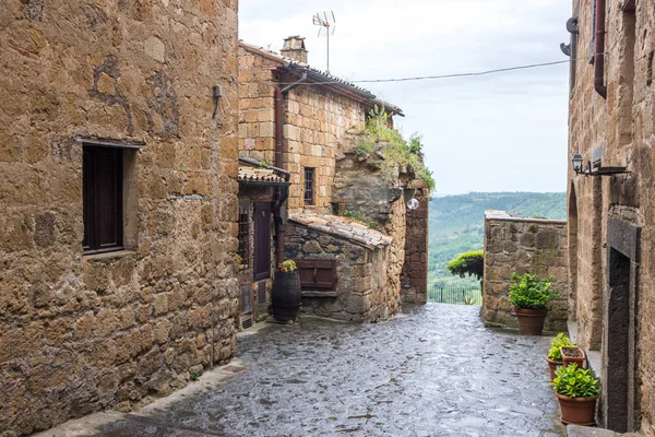 Gamla Staden Gatorna Civita Bagnoregio Umbrien Italien — Stockfoto