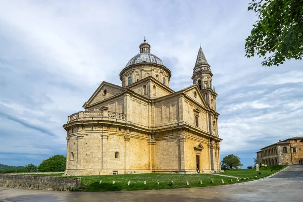 San Biagio Lonely Church Clouds Sky Montepulciano Tuscany — Stock Photo, Image