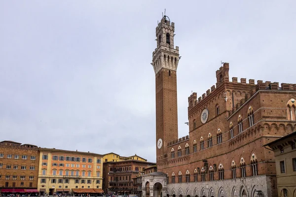 Budovy Středověkého Města Siena Oblasti Toskánsko — Stock fotografie