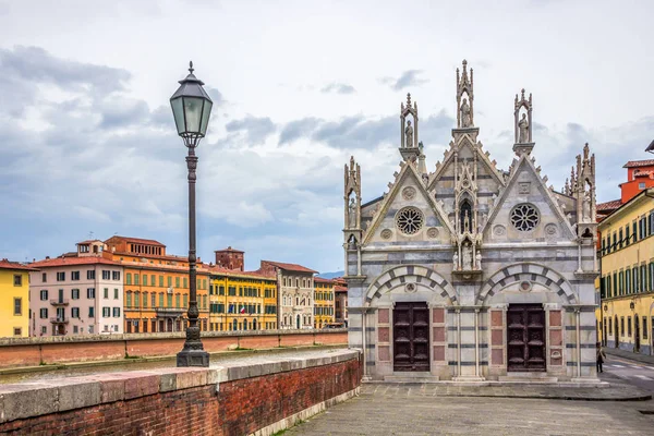 Monuments Bâtiments Pise Sur Rivière Arno Toscane — Photo