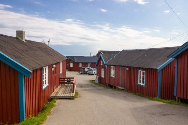 Norveç'te Lofoten Adaları balıkçı kulübeleri