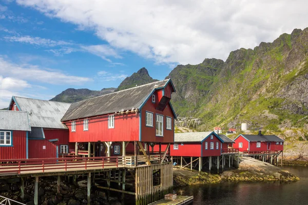 Cabañas Pesca Las Islas Lofoten Noruega — Foto de Stock