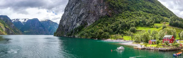 Point Vue Sur Fjord Dans Les Montagnes Norvège — Photo