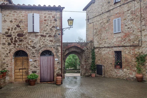 Buildings Streets Murlo Medieval Village Tuscany — Stock Photo, Image