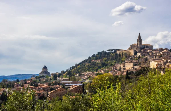 Todi Middeleeuwse Stad Heuvel Umbrië Italië — Stockfoto