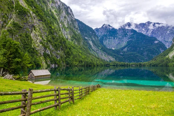 Nubes Sobre Lago Montaña Obersee Alemania Los Alpes —  Fotos de Stock