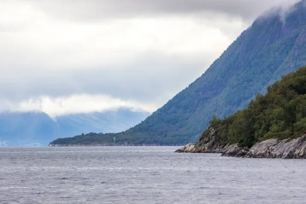 Clouds Fjord Mountains Norway — Stock Photo, Image